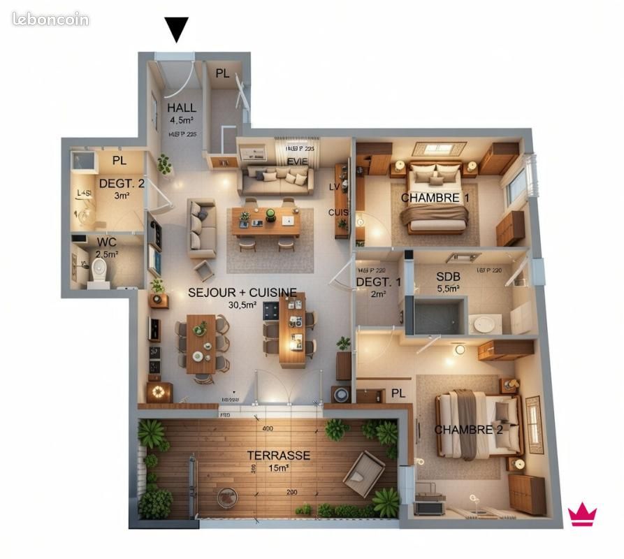 Appartement 3 pièces 72 m² · à Vif · 72 m² · 279 000 €