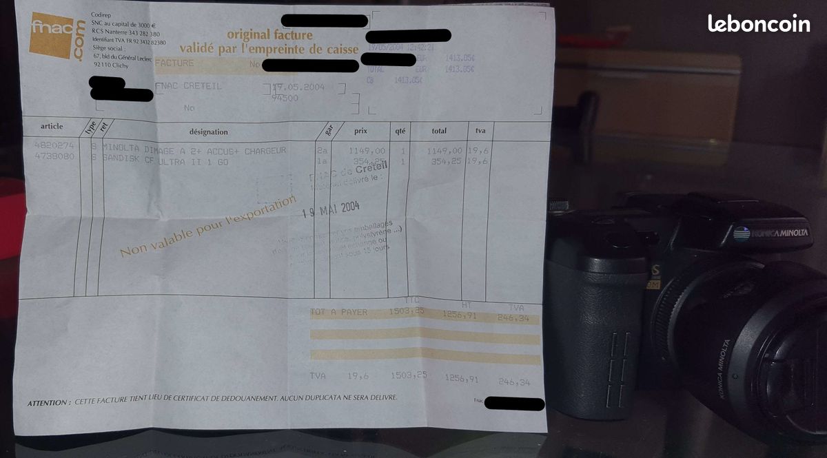 Minolta DiMAGE A2 + Batterie + Carte SD + Sacoche – Sans Chargeur – Appareil Photo Numérique (image 2)
