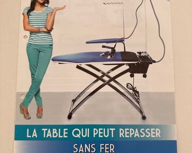 La table qui peut repasser SANS FER