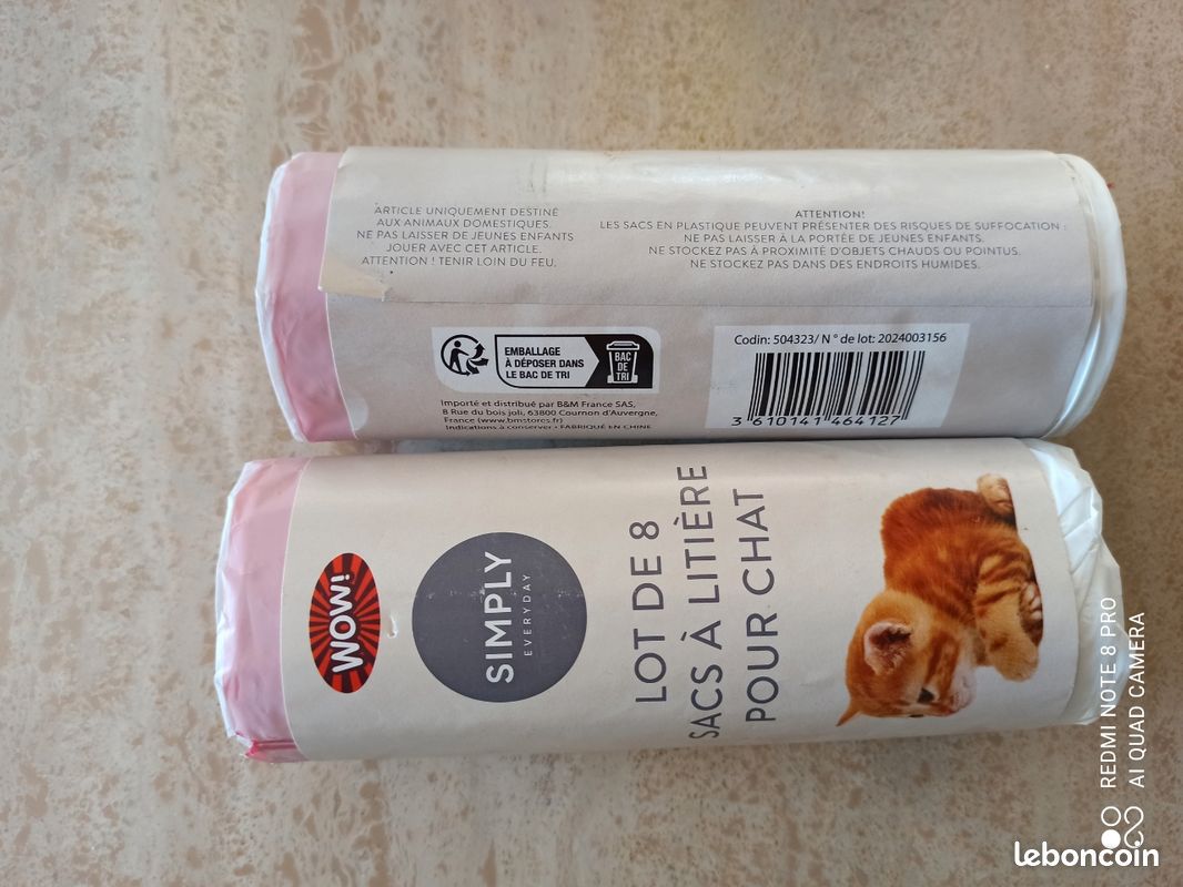 Sac à litière rectangulaire pour chat (image 1)