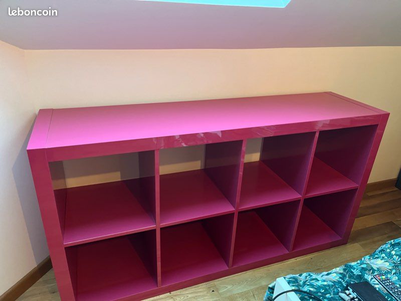 Meuble étagère laqué rose IKEA (image 2)