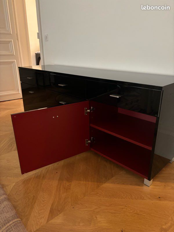 Vends buffet bas noir laqué habitat (image 3)