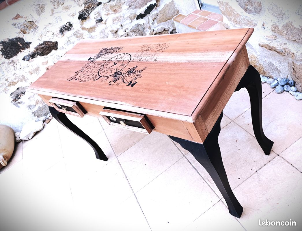 CONSOLE STYLE LOUIS XV Merisier MASSIF (image 3)