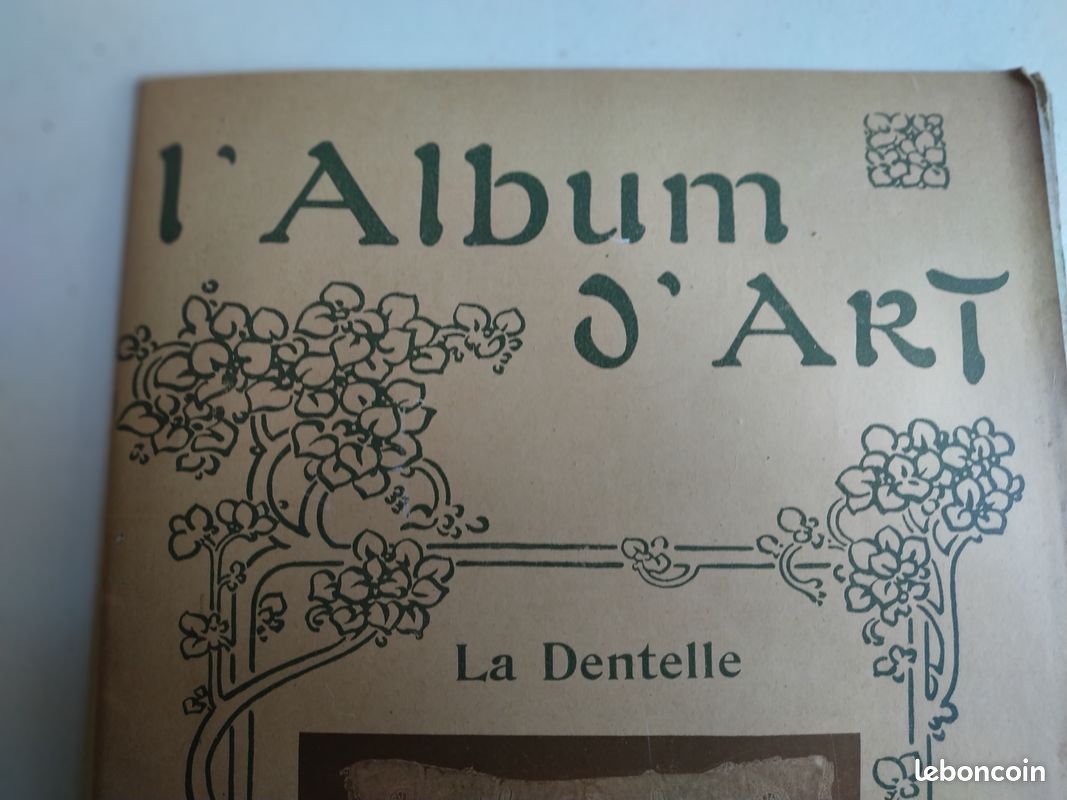 L'album d'art la dentelle art décoratif : anciennes planches de modèles en dentelle 1904 vintage (image 3)