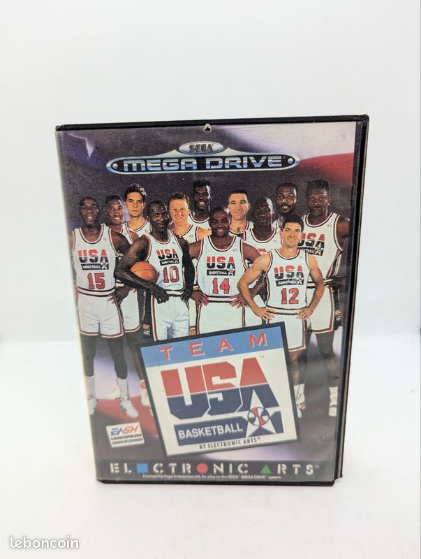 Jeu Vidéo SEGA MEGADRIVE – Team USA Basketball – Boîte & Notice – Bon état