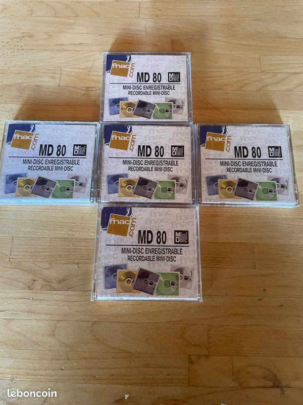 Lote de 2 NUEVOS MD MiniDisc Fnac 80 min