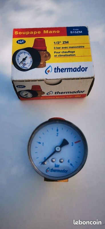 Soupape de sureté + manomètre THERMADOR (image 1)