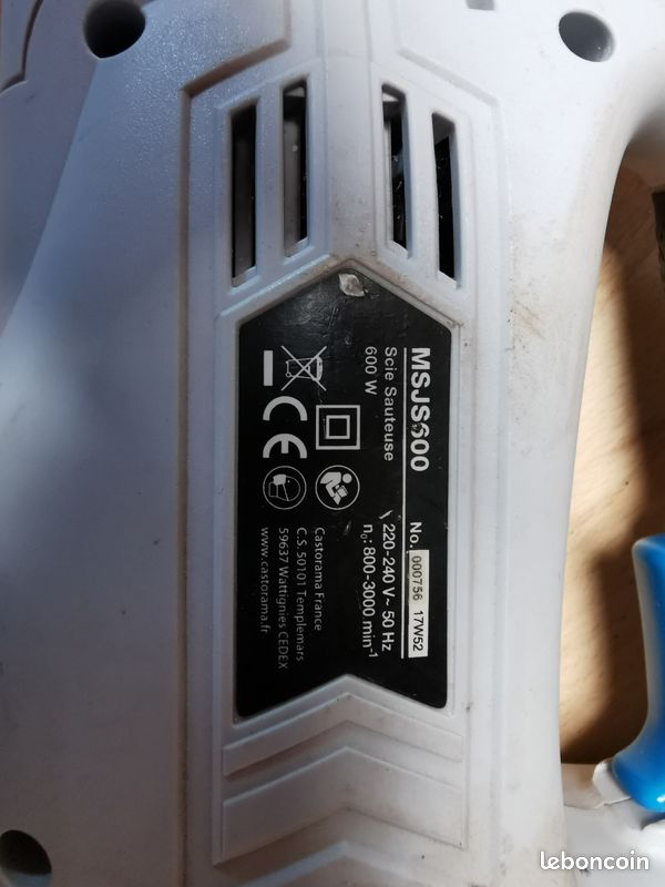 Lot 3 outils filaires Mac Allister : Rabot 900W + Scie sauteuse 600W + Scie circulaire (image 9)