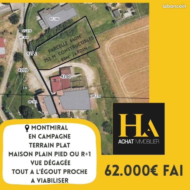 Terrain 752 m² Montmiral · 62 000 €
