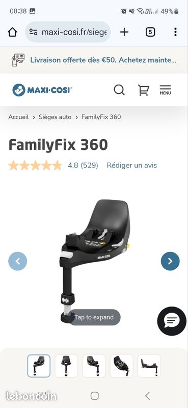 Poussette + base isofix 360 (image 2)
