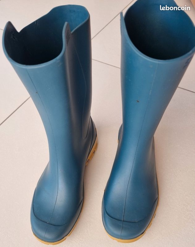 Bottes de pluie enfant 100 bleu Solognac 29-30 Neuves (image 4)