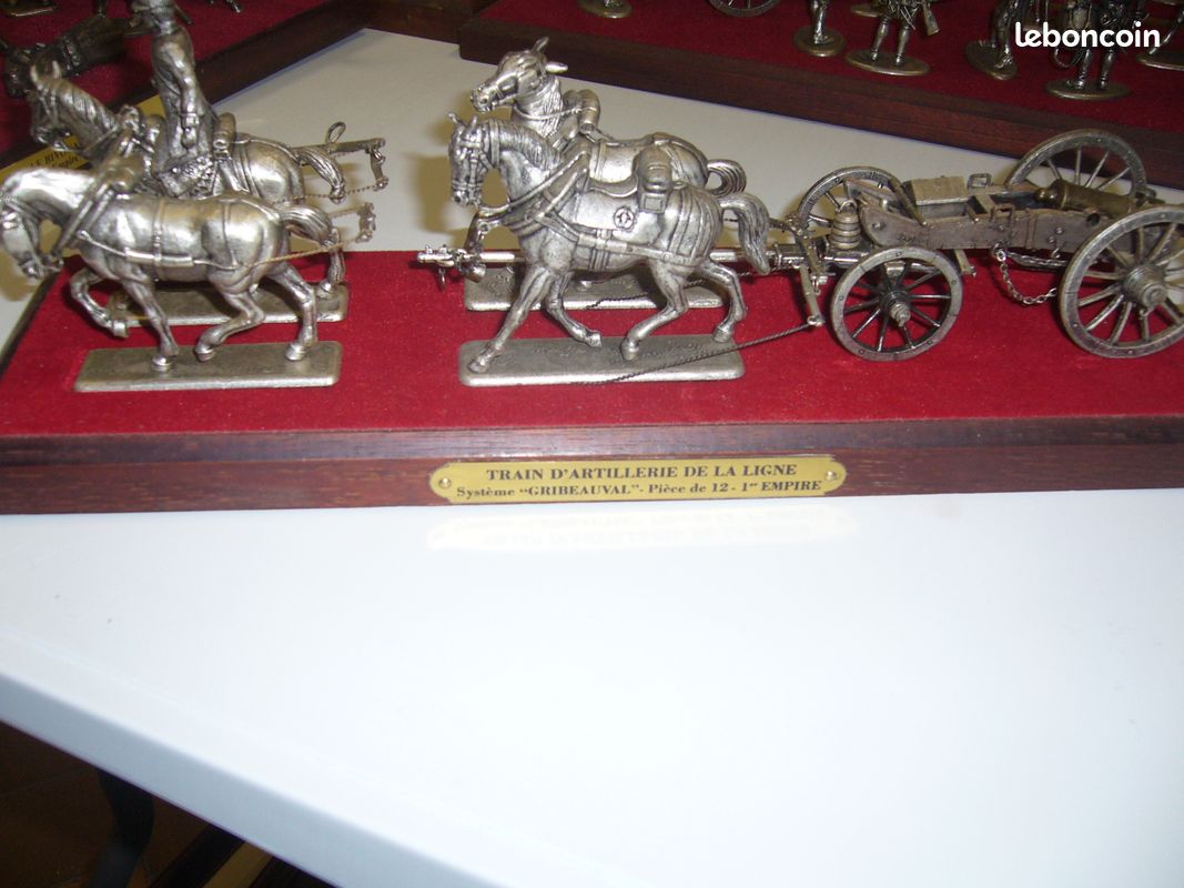 Historex - Empire - Train Caisson d'Artillerie 1812 4 Chevaux 2 Cavaliers