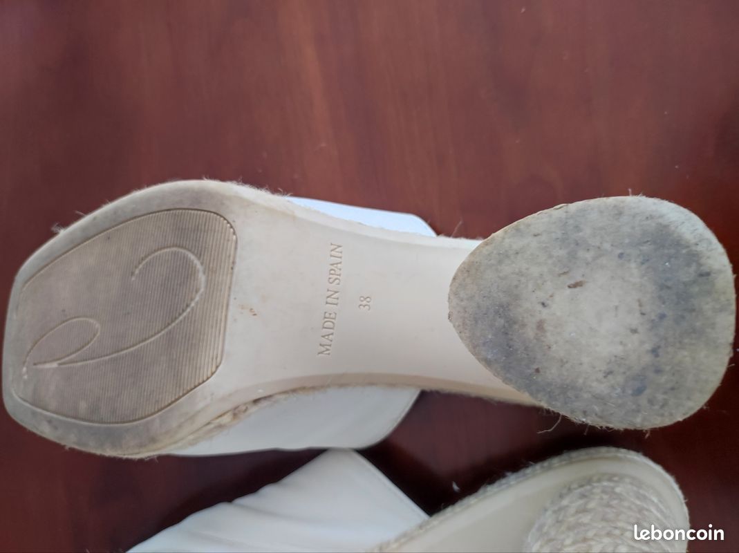 Sabots en cuir et ficelle - Gaimo - Beige (image 5)