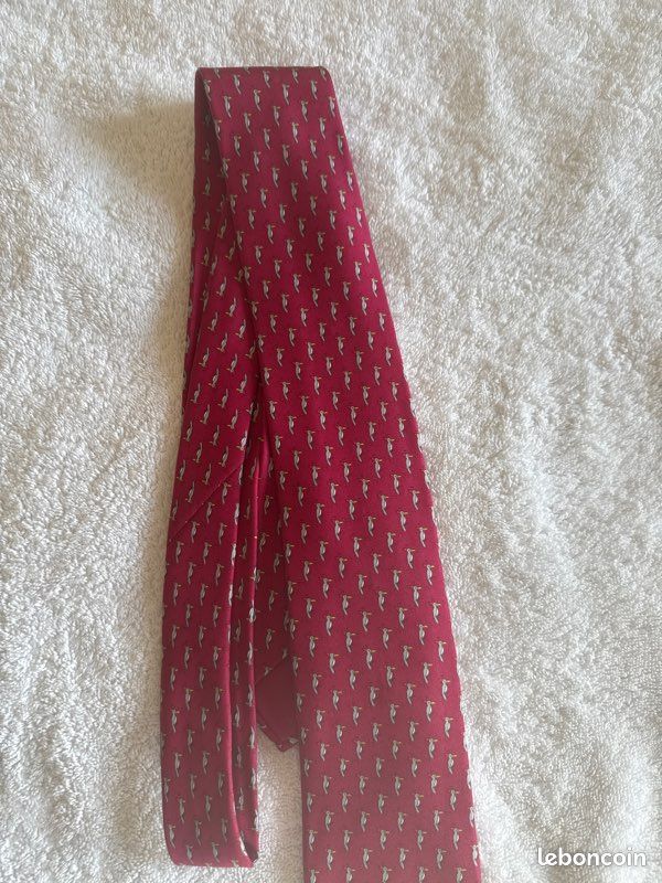 Fermoir à Cravate Vintage Années 50-60 – Doré Et Rouge – Marque HICKOK USA Réf. 10315
