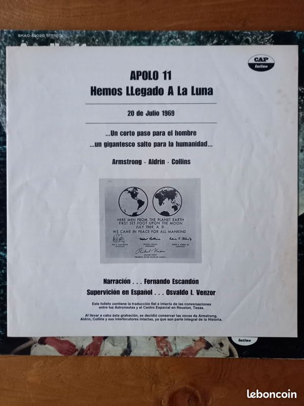 Apollo 11 vinyl lp album 1969 complet avec livret (image 5)
