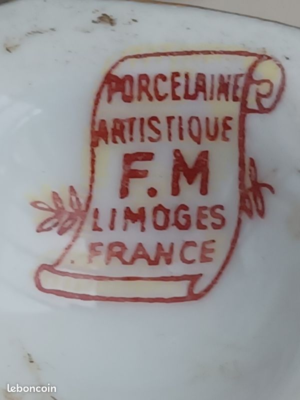 Limoges Veritable Porcelaine D'Art Or Garanti Gilded Cobalt 7 1/2 Plate NrMINT