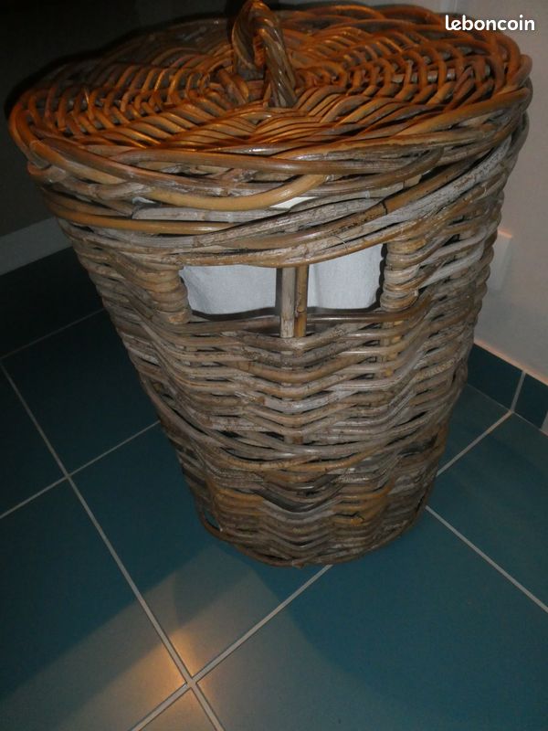 Grande corbeille en osier à linge (image 6)