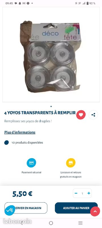 A vendre : pot a dragée enfants yoyo (image 3)