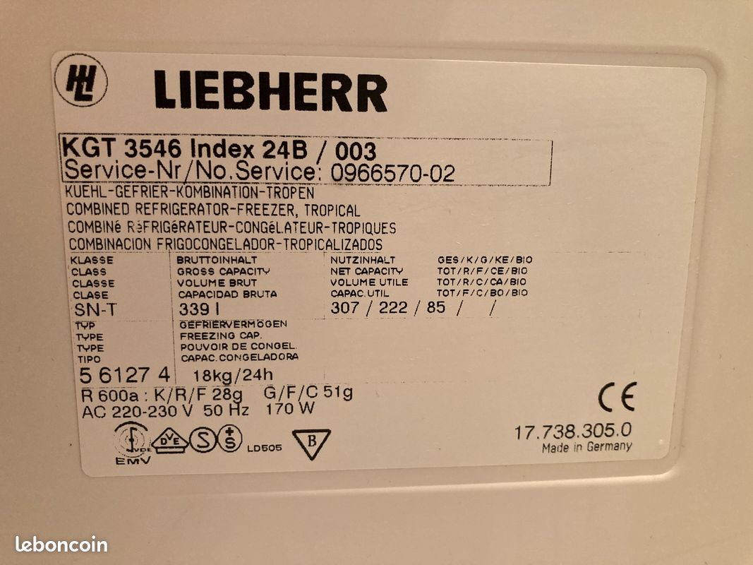 Refrigerateur congelateur liebherr (image 3)