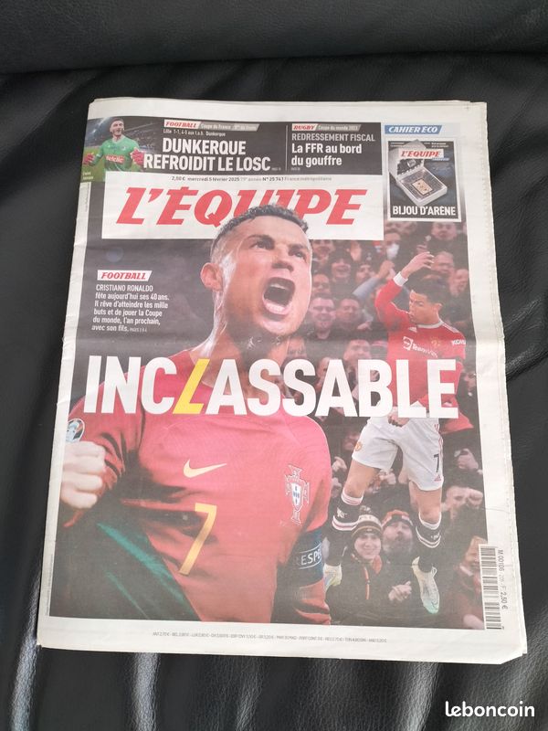 Journal l'Equipe Christiano Ronaldo CR7 incLassable (image 1)