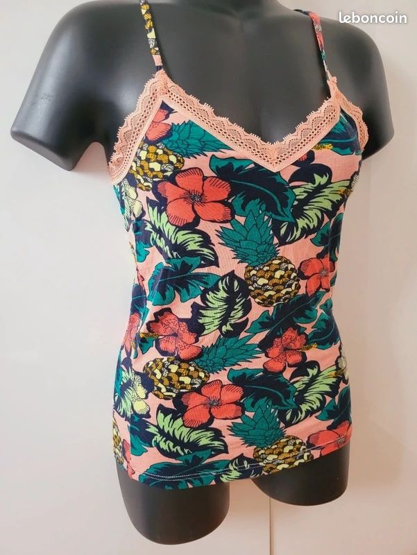 Débardeur avec dentelle - Vieux rose - FEMME | H&M CA Débardeur avec dentelle - Vieux rose - FEMME | H&M CA