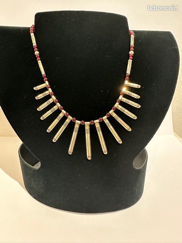 Collier Touareg en argent et grenat (image 2)