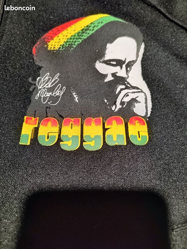 Sweat hoodie rasta Bob Marley noir taille S Vêtements