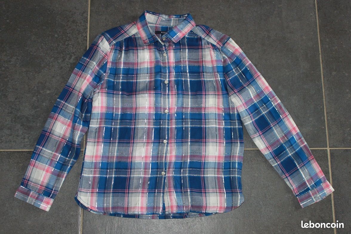 Chemise KIABI fille ans carreaux NEUVE Vêtements