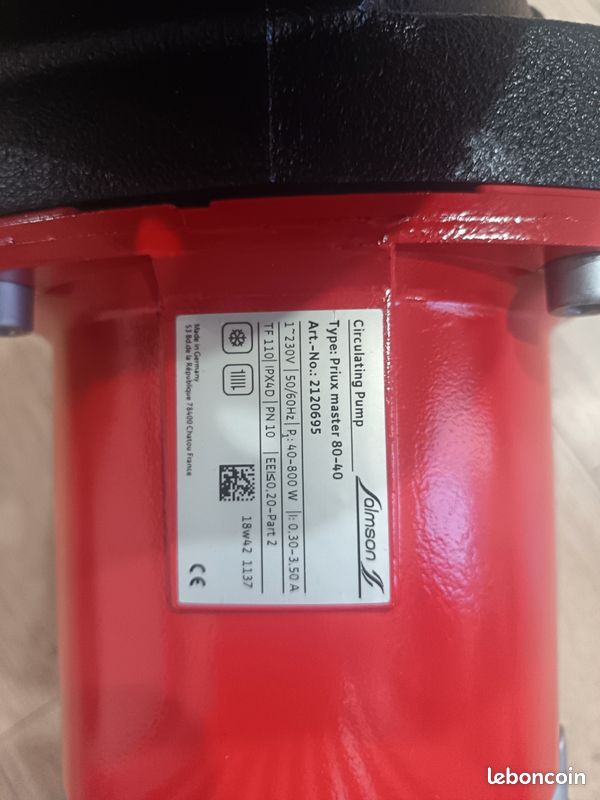 Circulateur Salmson Collectif PRIUX MASTER 50-60 de 7,5 à 13,5 m3/h entre