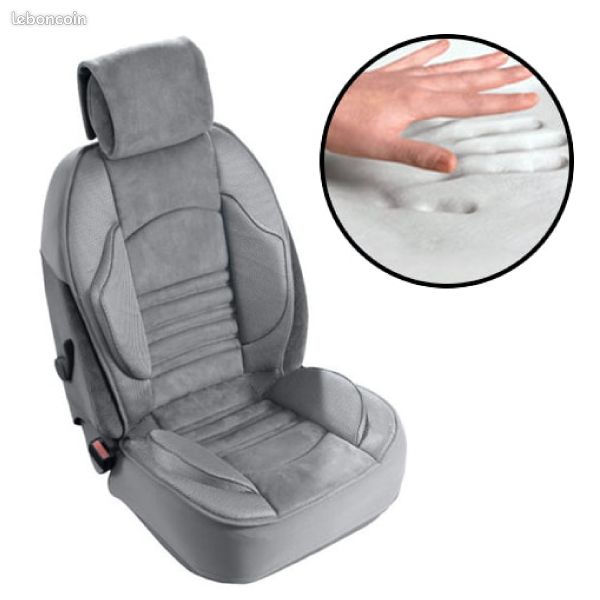 Housse De Siège Avant Grand Confort Gris Pour SsangYong Rodius (2005-2017) - 1 Pièce Ultra Confortable