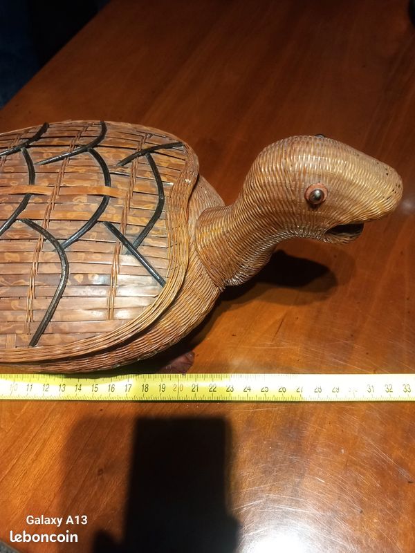 Boîte à Bijoux Secrète En Bois En Forme De Tortue - Fait Main, Compartiment Caché - Neuf Avec étiquettes