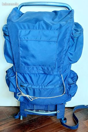 Grand Sac De Randonnée Lafuma Kaki - Structure Alu, état Neuf, Made In France