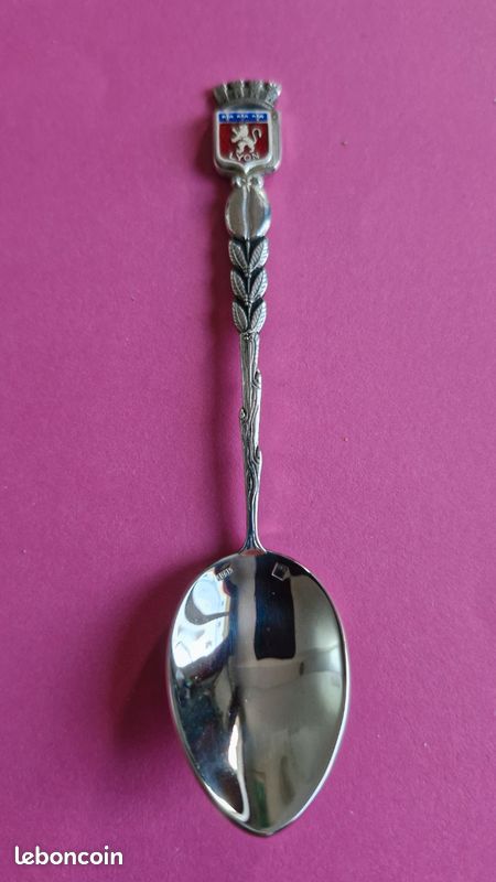 Petite Cuillère De Collection Sainte Agnes - Métal Argenté Avec Boîte - Très Bon état