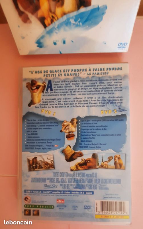 Coffret de 2 dvd l’age de glace (image 2)