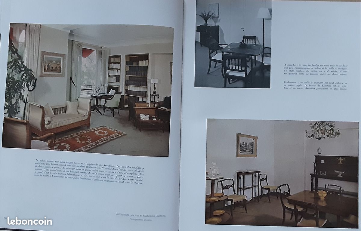 Décoration de France. Appartements et hôtels particuliers. Les Publications de France éd. De 1949. 236 pages. Bon état (image 8)
