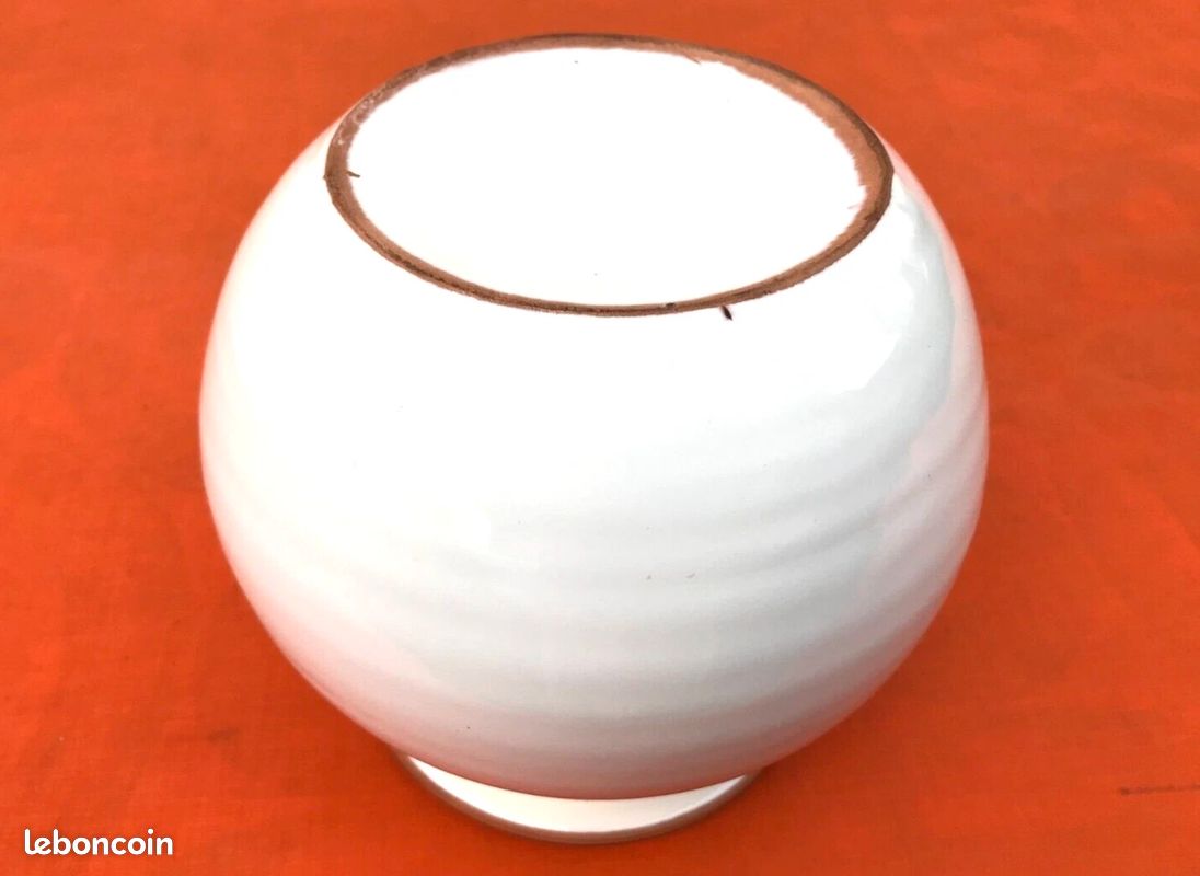 Années 1960 Vase boule céramique émaillée (image 4)