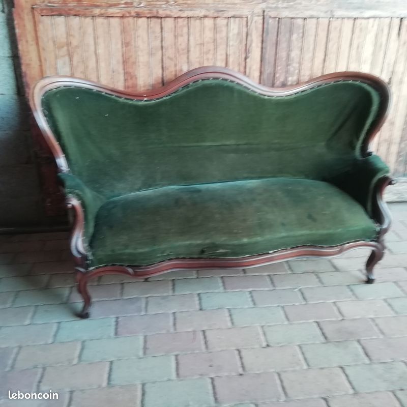 Banquette ancienne style Louis XV (image 2)