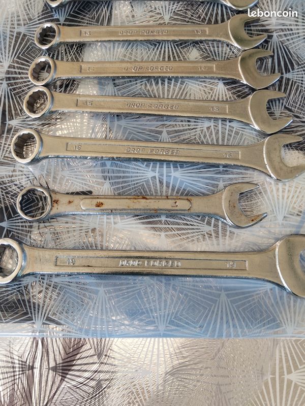 Lot de 12 clés plates et œils Drop forged (image 3)