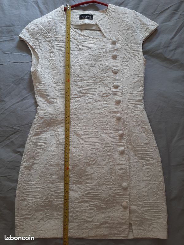 ROBE été courte encolure originale/ T 38/ T 2 / GARDENIA PARIS (image 2)