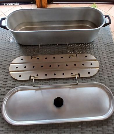 Grande Poissonnière Aluminium 50 Cm – Pour Cuisson Au Gaz, Argenté