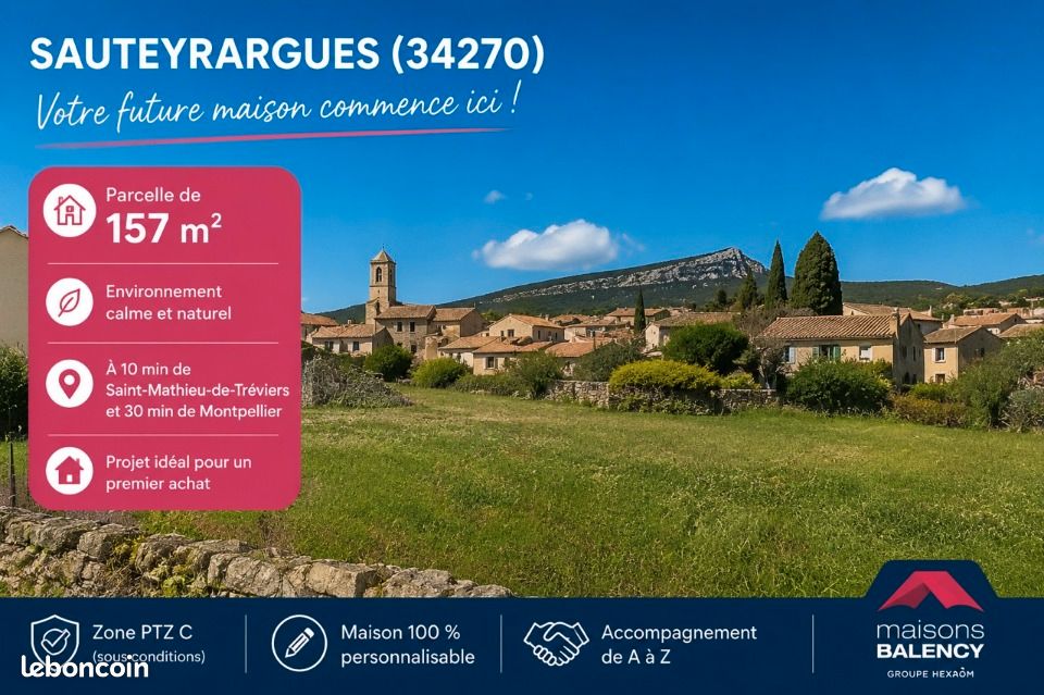Terrain 157 m² Sauteyrargues · 99 900 €