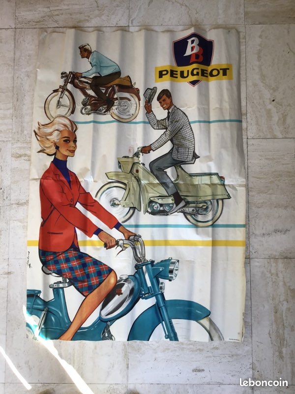 Magnifique affiche d’époque Peugeot BB (image 1)