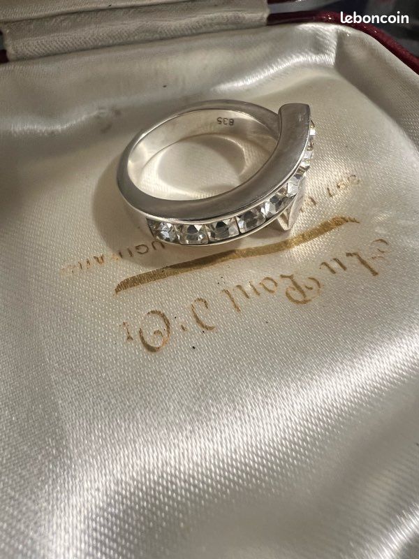 Bague en argent 835 avec pierre précieuse - France