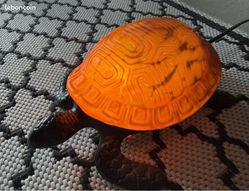 Lampe tortue en métal et verre (image 5)