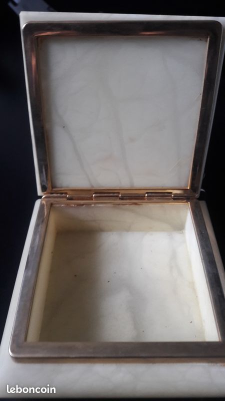 Boite à bijoux en marbre et laiton - Vintage (image 3)