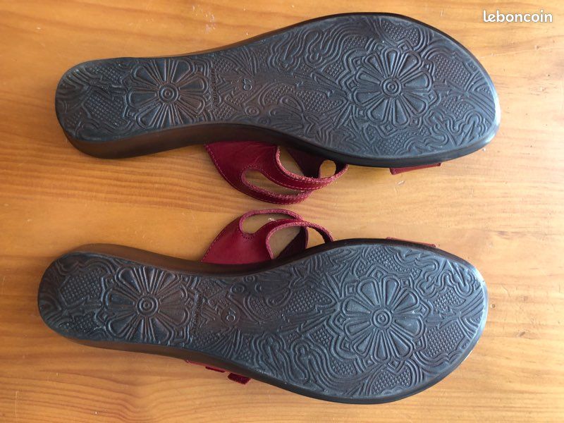 Sandales tongs femmes rouges 40 (image 4)