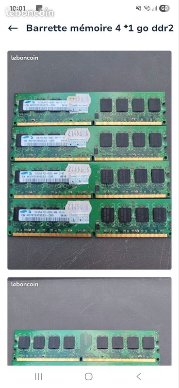 Lot 4 *1 go ddr2 pour tour (image 1)