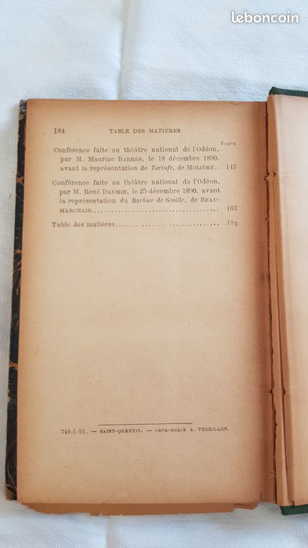 CONFERENCES THEATRE ODEON 1891 lINTHILAC - TOME III (image 4)