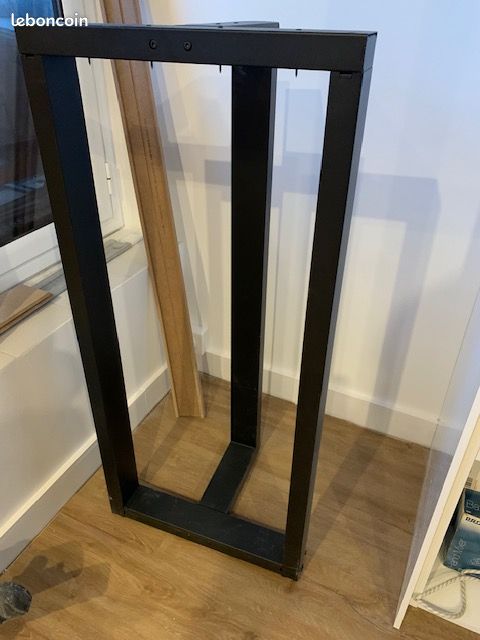 Pieds de bar/table noir acier (image 1)