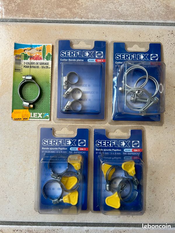 5 blisters colliers neufs SERFLEX acier (image 1)